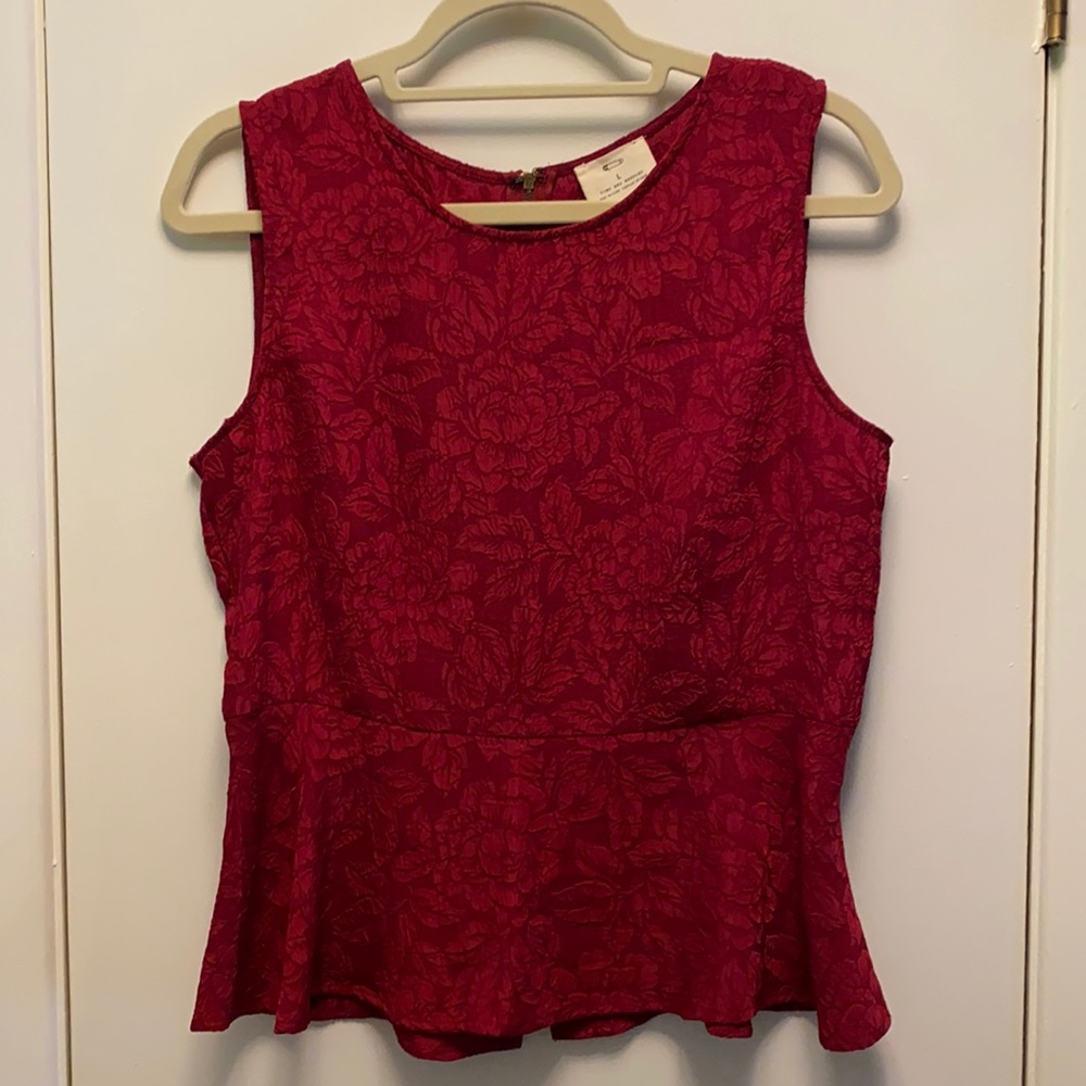Urban Outfitters Jacquard Peplum Tank